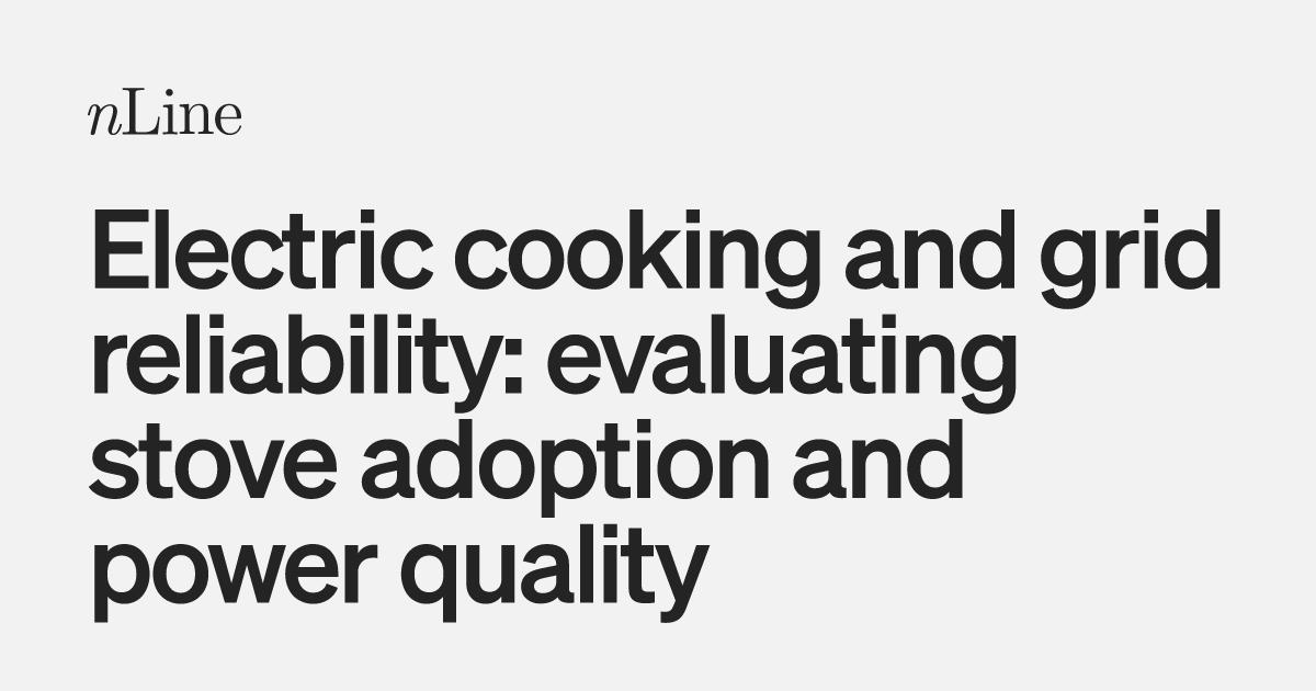 Electric cooking and grid reliability: evaluating stove adoption and ...